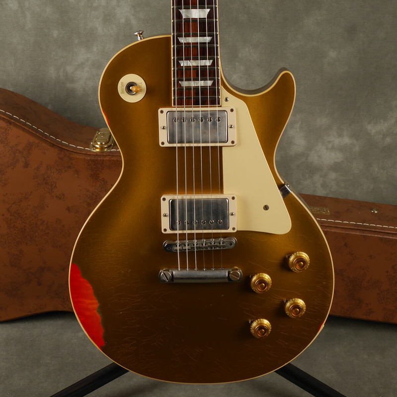 Gibson 1958 Les Paul Standard Reissue Painted Over Series - Gold Top Over Sunburst w/Case - 2nd Hand