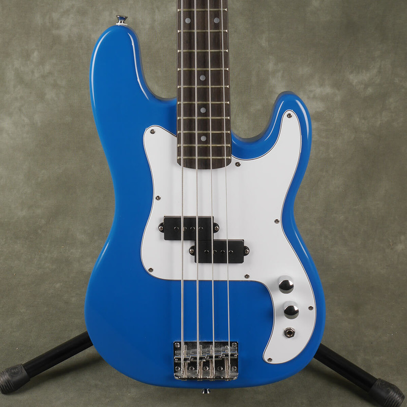 Gear4Music 3/4 LA Bass Guitar - Blue - 2nd Hand