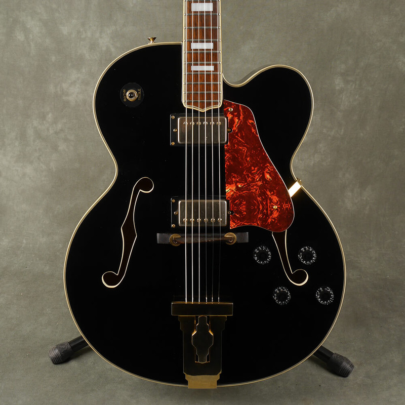 Antoria Jazzstar Semi-Hollow Electric Guitar - Black - 2nd Hand