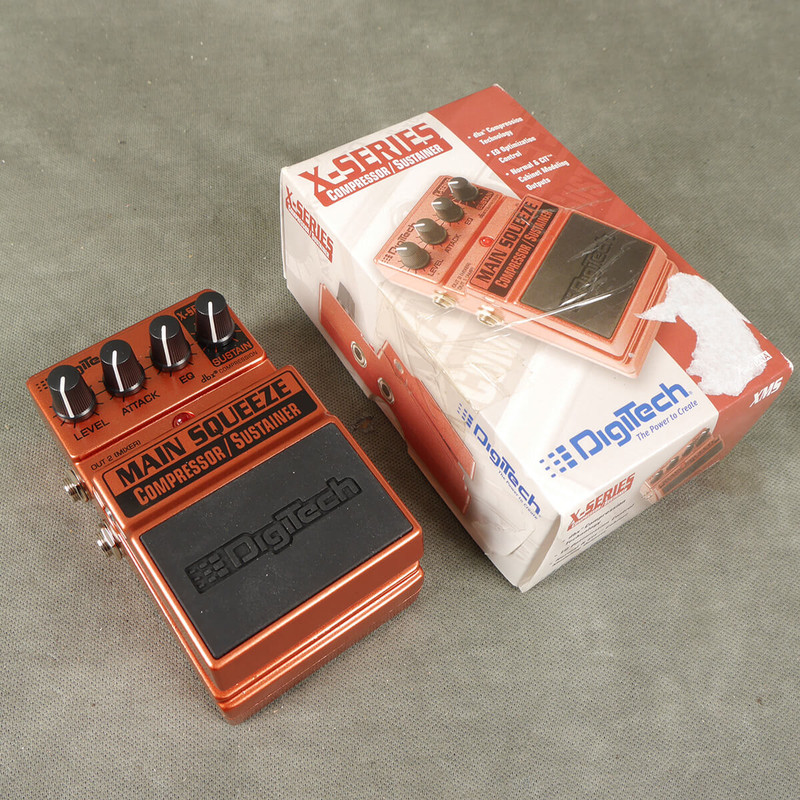 Digitech X Series Main Squeeze Compressor/Sustainer FX Pedal w/Box - 2nd Hand