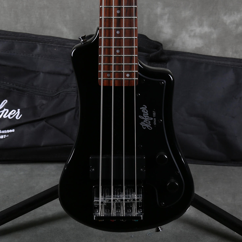 Hofner Shorty Travel Bass - Black w/Gig Bag - 2nd Hand