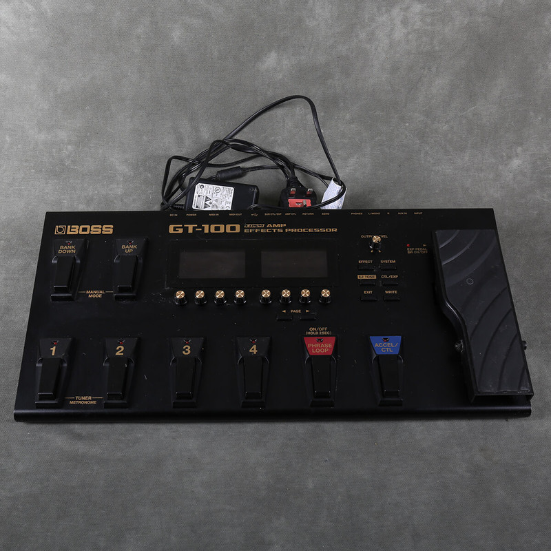 Boss GT-100 Guitar Multi FX Pedal & PSU - 2nd Hand Boss GT-100 Guitar Multi FX Pedal & PSU - 2nd Hand