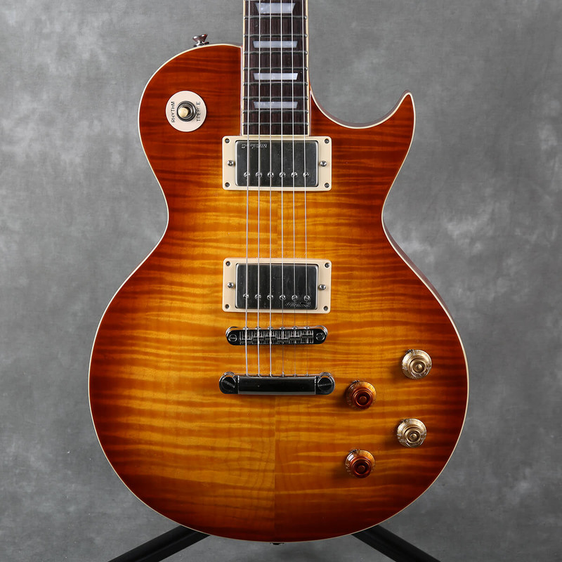 Vintage Guitars V100PGM - Amber Flame - 2nd Hand