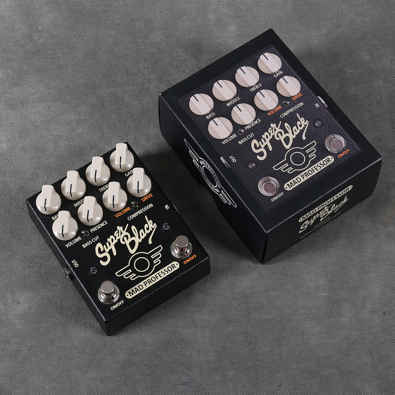 Mad Professor Super Black Preamp & Overdrive FX Pedal w/Box - 2nd Hand