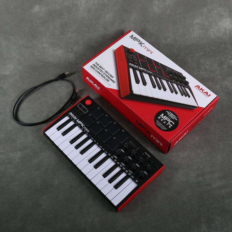 Akai MPK Mini USB MIDI Controller Keyboard w/Box - 2nd Hand