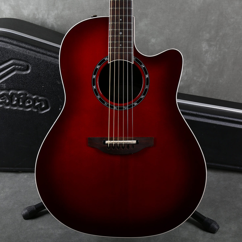 Ovation USA Standard Balladeer LX 2771LX - Red Burst w/Hard Case - 2nd Hand Ovation USA Standard Balladeer LX 2771LX - Red Burst w/Hard Case - 2nd Hand