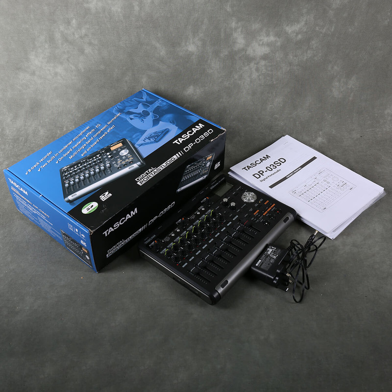 Tascam DP-03SD 8-Track Portastudio w/Box & PSU - 2nd Hand Tascam DP-03SD 8-Track Portastudio w/Box & PSU - 2nd Hand