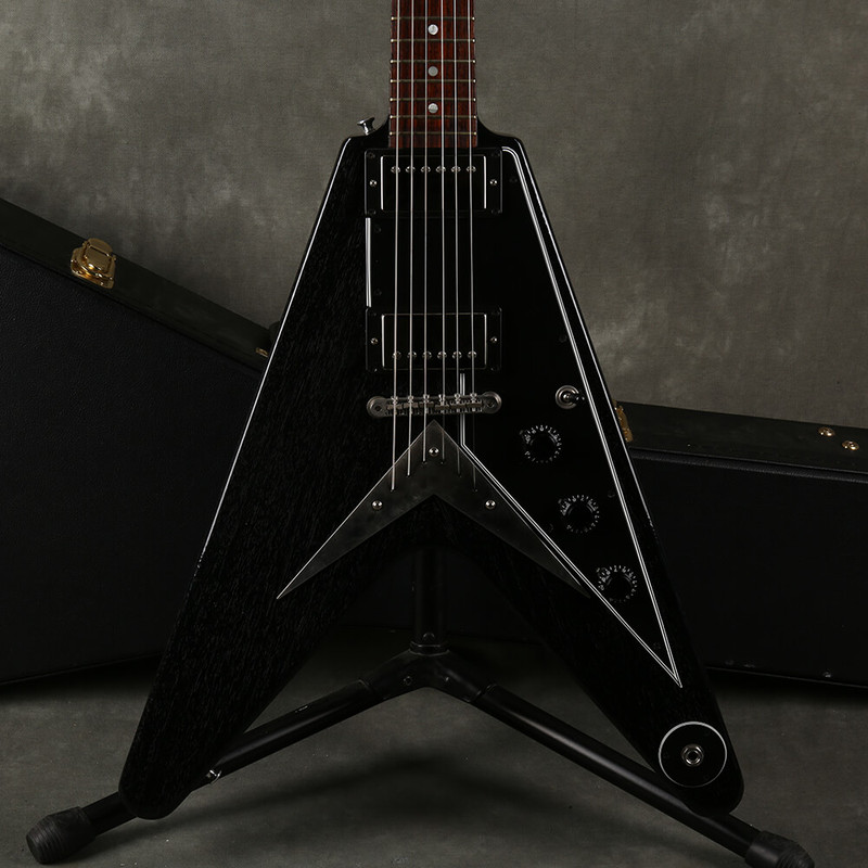 Gibson Custom Shop Flying V - Dog Hair Black w/Hard Case - 2nd Hand