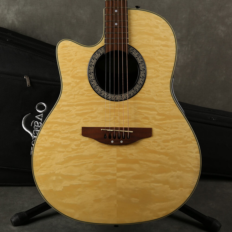 Ovation Celebrity LCC-024 Left Handed Acoustic - Natural w/Hard Case - 2nd Hand
