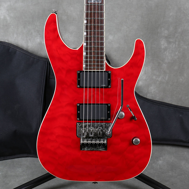 ESP LTD MH-401QM FR - See Thru Black Cherry - Gig Bag - 2nd Hand