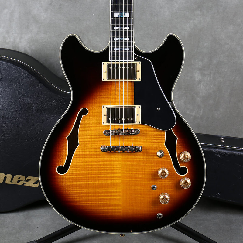 Ibanez JSM10-VYS John Schofield - Vintage Yellow Sunburst - Hard Case - 2nd Hand