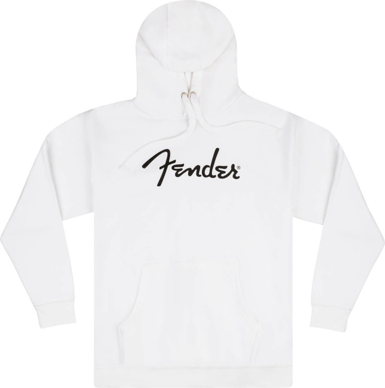 Fender Spaghetti Logo Hoodie, Olympic White - XL