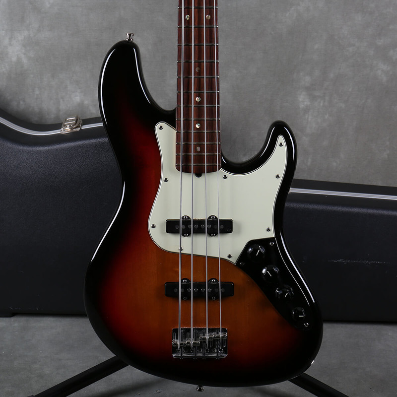 Fender American Deluxe Jazz Bass - 3 Tone Sunburst - Hard Case - 2nd Hand - Used