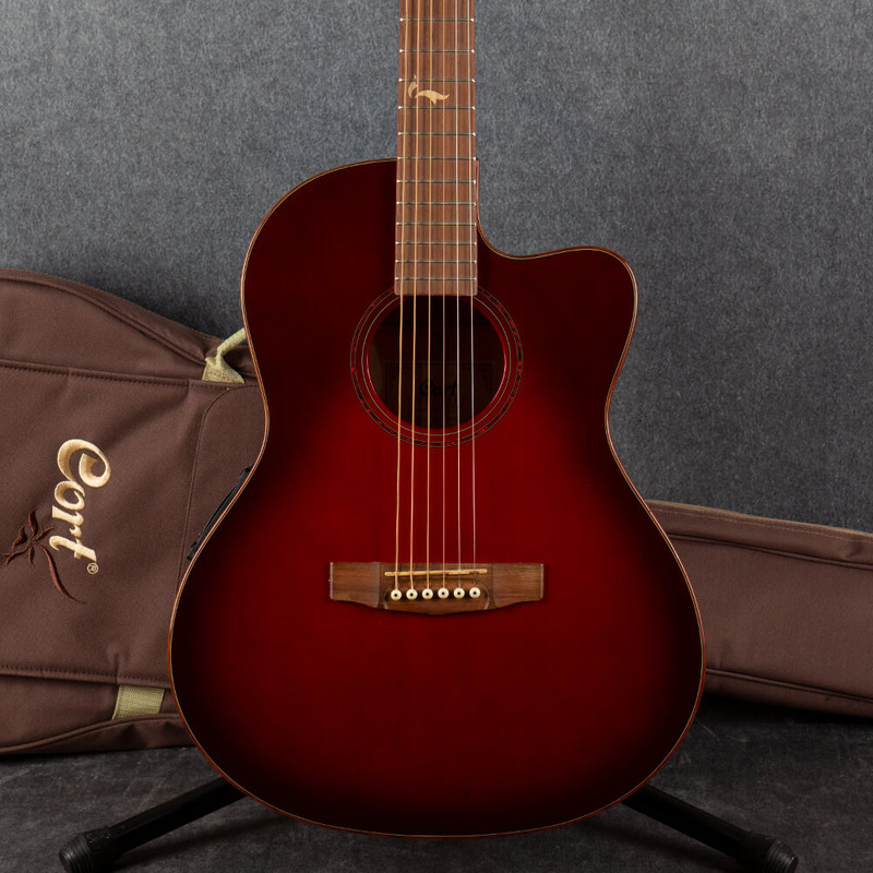 Cort JADE6-TWB Acoustic Guitar - Red Burst - Gig Bag - 2nd Hand