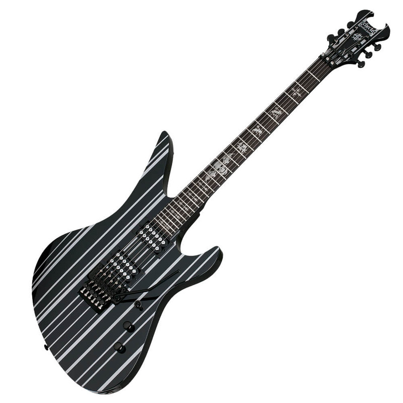 Schecter Synyster Gates Standard - Gloss Black w/Silver Pin Stripes