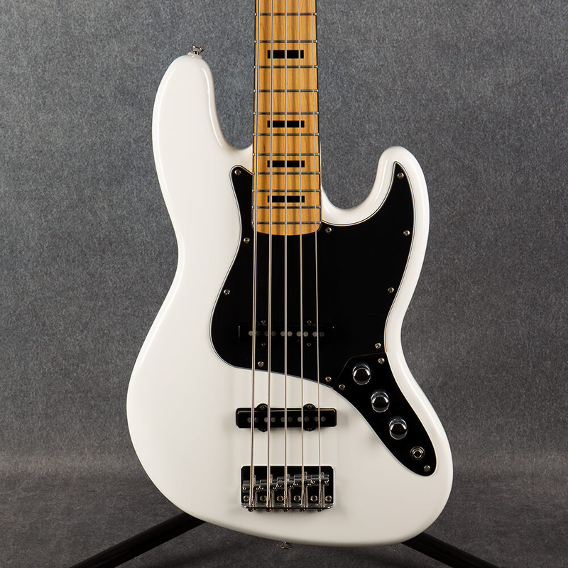 Squier Vintage Modified 5 String Jazz Bass - Olympic White - 2nd Hand