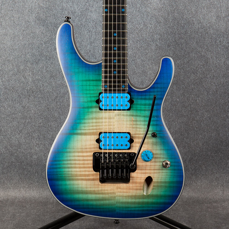 Ibanez Iron Label SIX6DFM-BCB - DiMarzio PAF Pro - Blue Space Burst - 2nd Hand