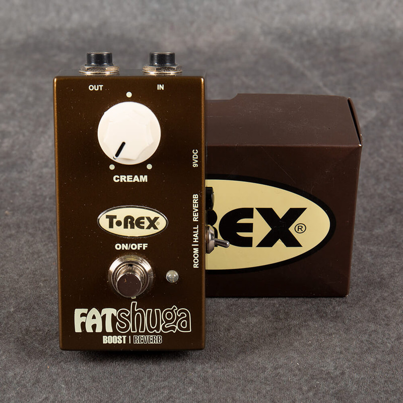 T-Rex Fat Shuga Boost and Reverb Pedal - Boxed - 2nd Hand T-Rex Fat Shuga Boost and Reverb Pedal - Boxed - 2nd Hand