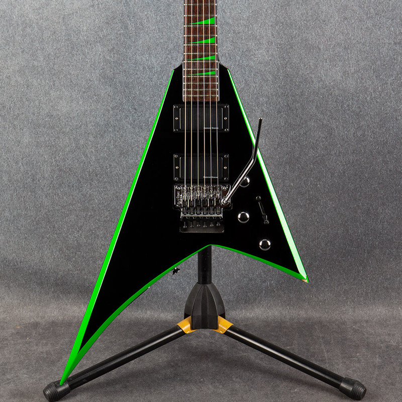 Jackson X Series Rhoads RRX24 - Black With Neon Green Bevels - 2nd Hand