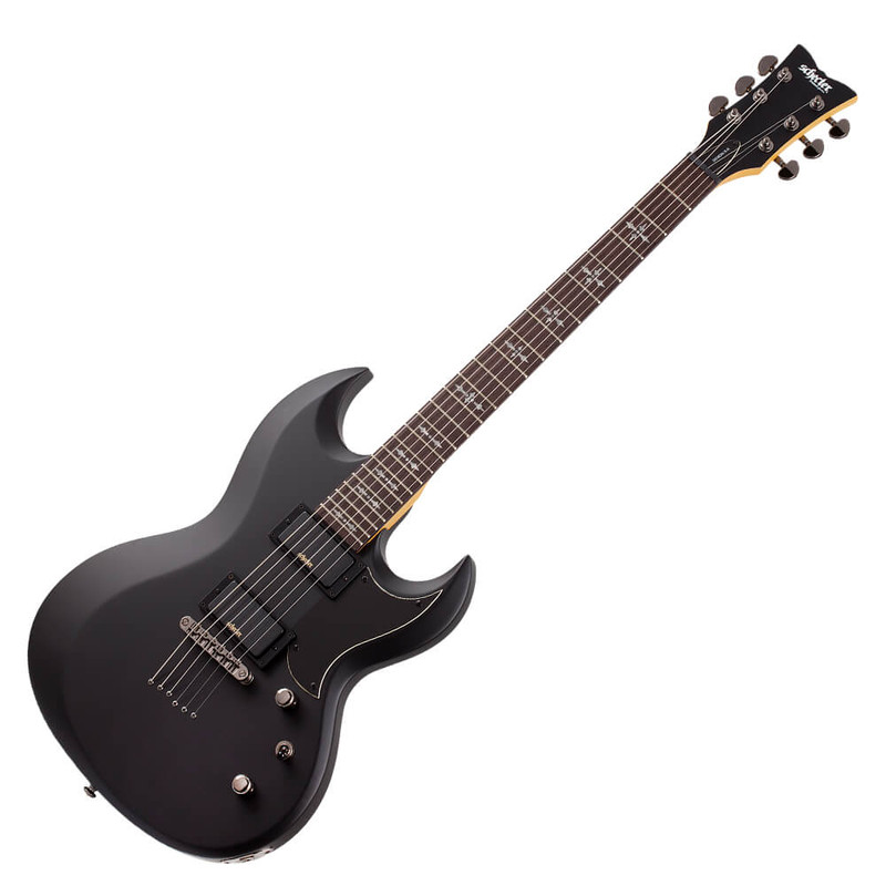 Schecter Demon S-II - Aged Black Satin Schecter Demon S-II - Aged Black Satin