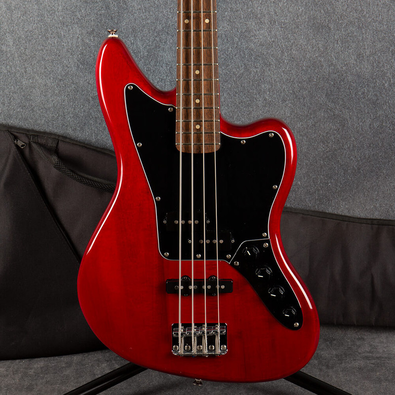 Squier Vintage Modified Jaguar Bass Special - Crimson Red Trans - Bag - 2nd Hand