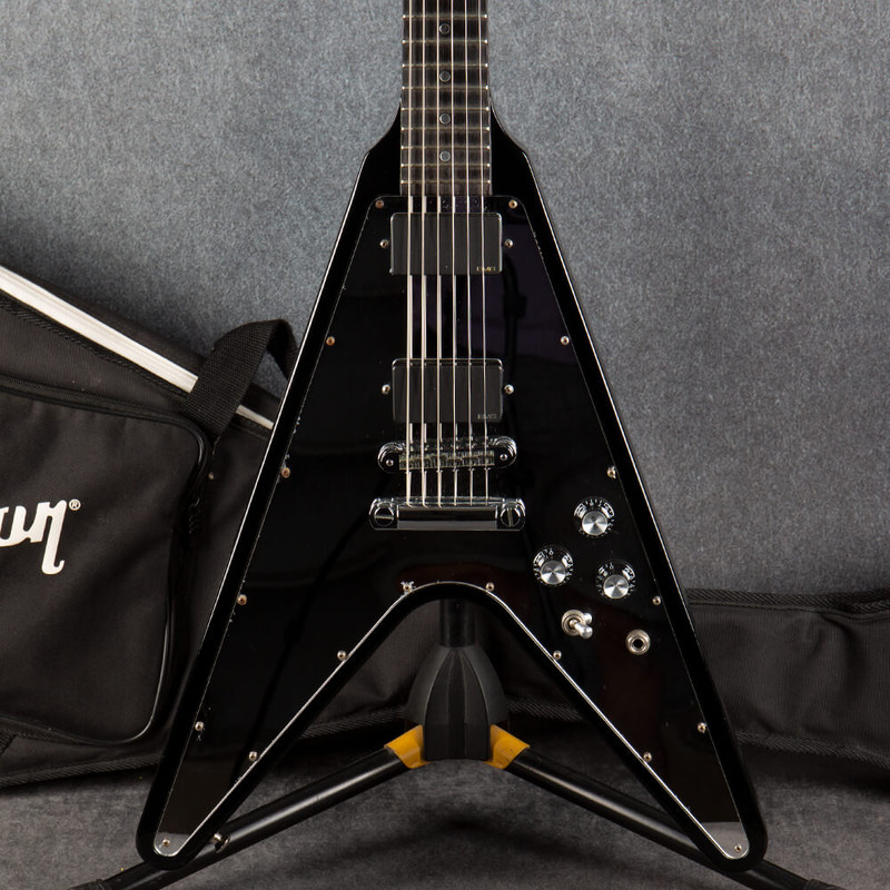 Gibson New Century Flying V - Ebony - Gig Bag - 2nd Hand Gibson New Century Flying V - Ebony - Gig Bag - 2nd Hand