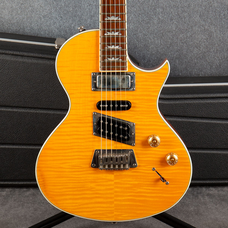 Epiphone Nighthawk Custom Reissue - Trans Amber - Hard Case - 2nd Hand