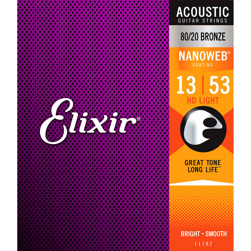Elixir Bronze Nanoweb Strings - HD Lgt ( .013 - .056)