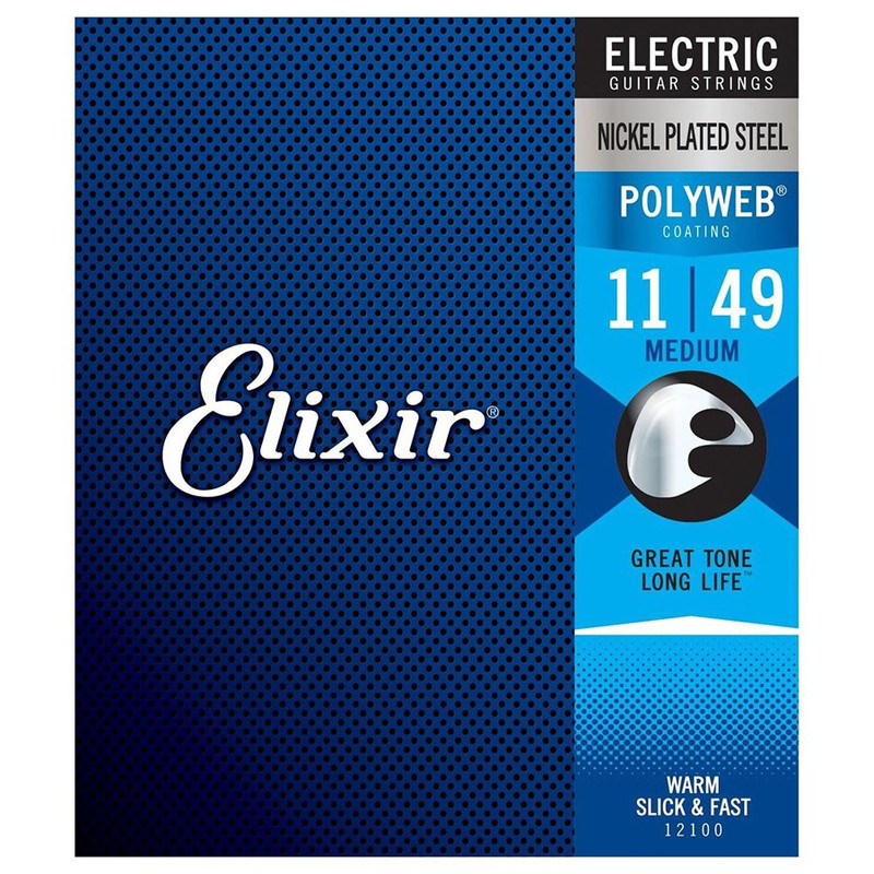 Elixir Electric Guitar Strings - Polyweb Nickel Medium ( 11-49 )