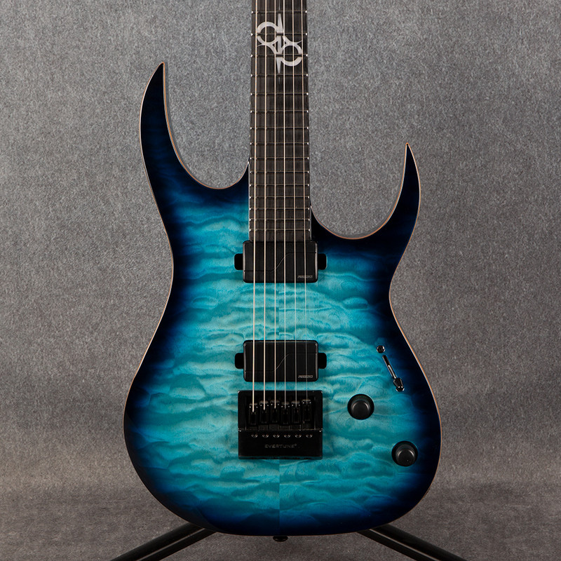 Solar Guitars S1.6AQOB - Quilted Ocean Blue Burst - 2nd Hand Solar Guitars S1.6AQOB - Quilted Ocean Blue Burst - 2nd Hand