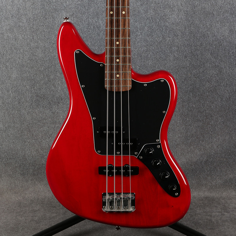 Squier Vintage Modified Jaguar Bass Special - Crimson Red Transparent - 2nd Hand