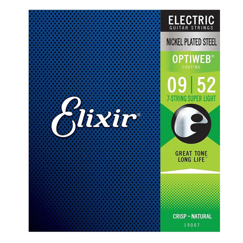 Elixir Electric Guitar Strings - OPTIWEB Nickel 7 String Super Light ( 9-52 ) Elixir Electric Guitar Strings - OPTIWEB Nickel 7 String Super Light ( 9-52 )