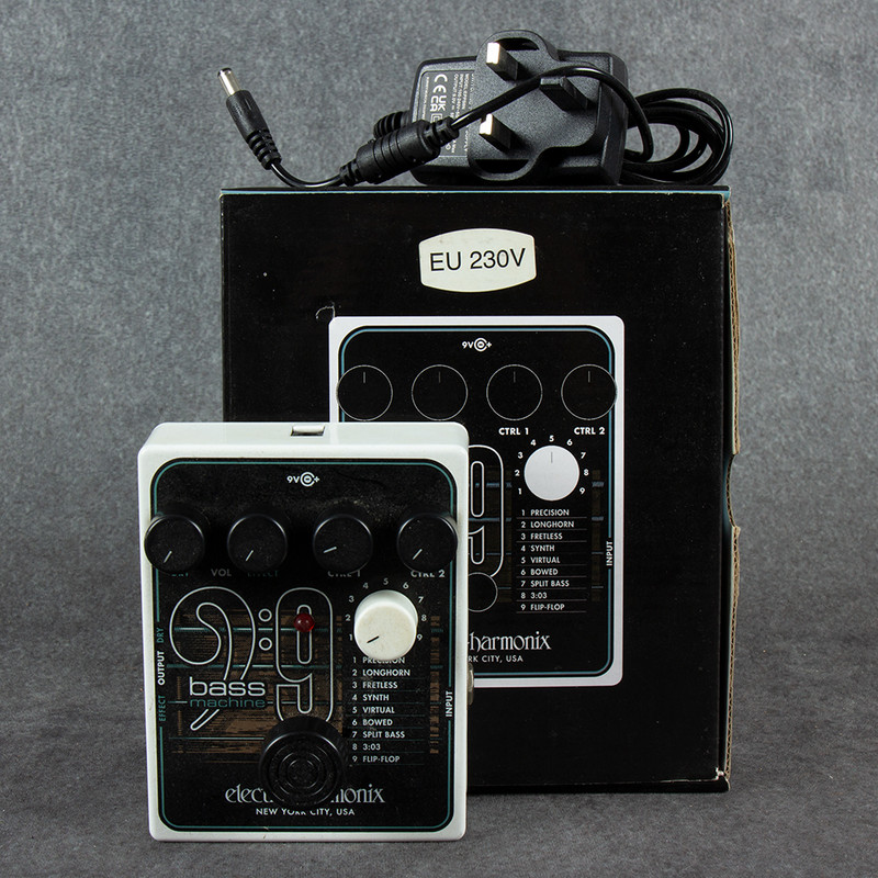 Electro-Harmonix Bass9 Bass Machine Pedal - Box & PSU - 2nd Hand Electro-Harmonix Bass9 Bass Machine Pedal - Box & PSU - 2nd Hand
