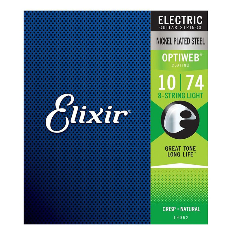Elixir Electric Guitar Strings - OPTIWEB Nickel 8 String Light ( 10-74 ) Elixir Electric Guitar Strings - OPTIWEB Nickel 8 String Light ( 10-74 )