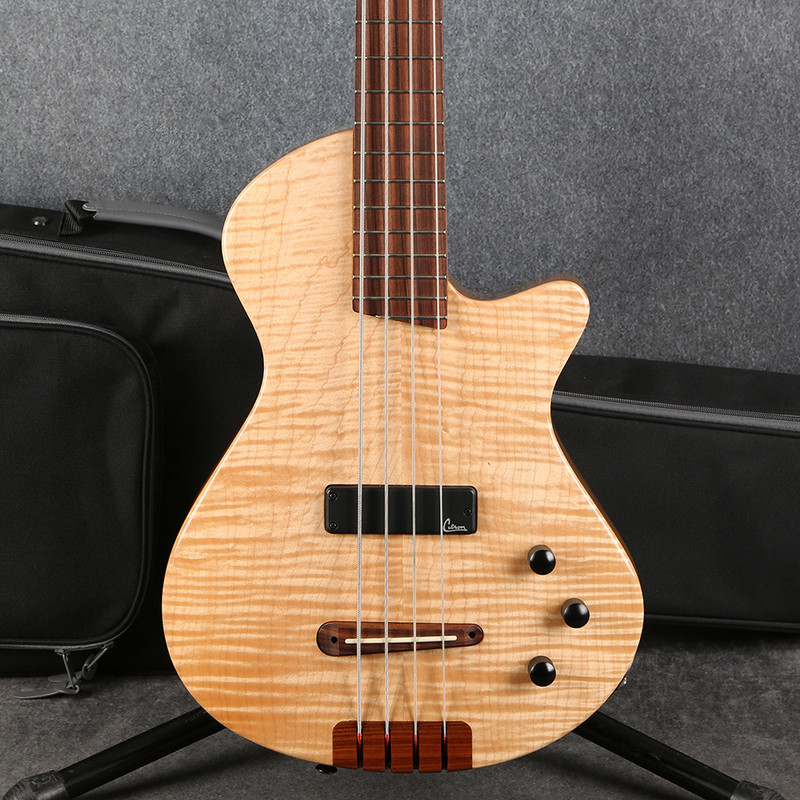 Veillette Paris Bass Flame Maple Top - Natural - Gig Bag - 2nd Hand