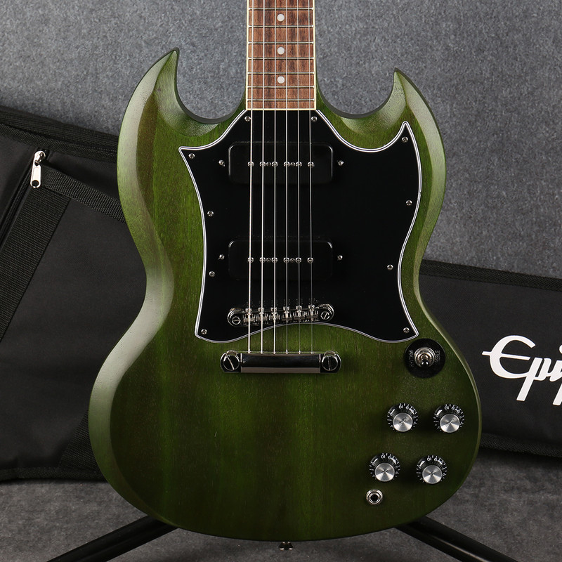 Epiphone SG Classic Worn P-90s - Worn Inverness Green - Gig Bag - 2nd Hand