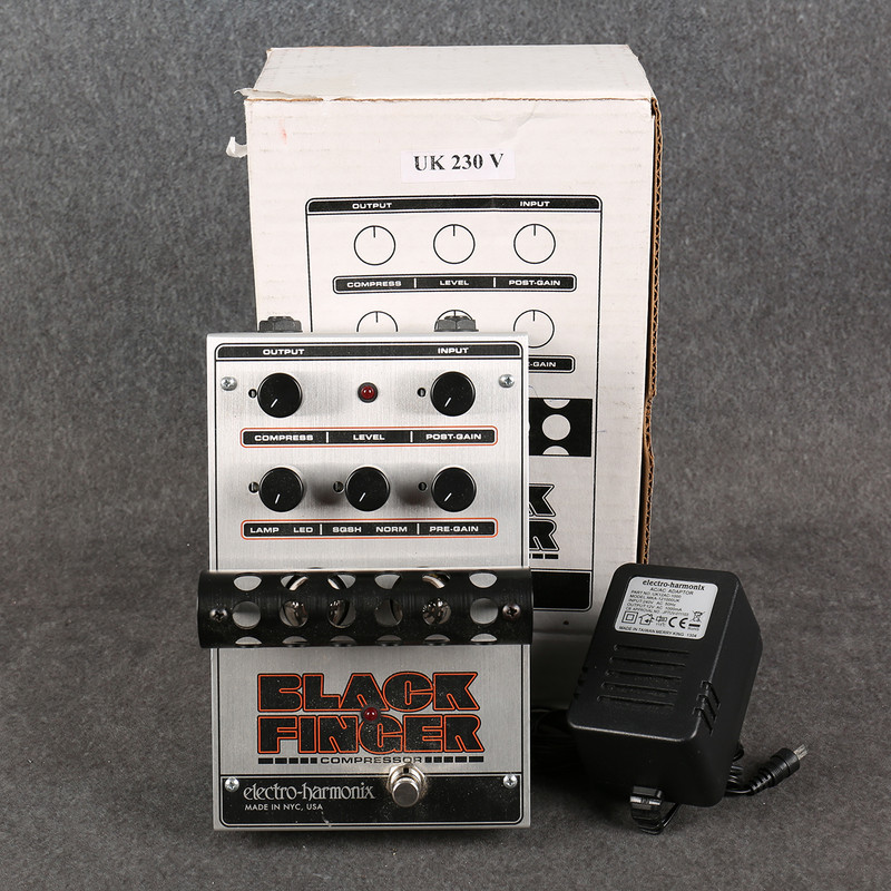 Electro Harmonix Black Finger Compressor - Box & PSU - 2nd Hand (133312) Electro Harmonix Black Finger Compressor - Box & PSU - 2nd Hand (133312)