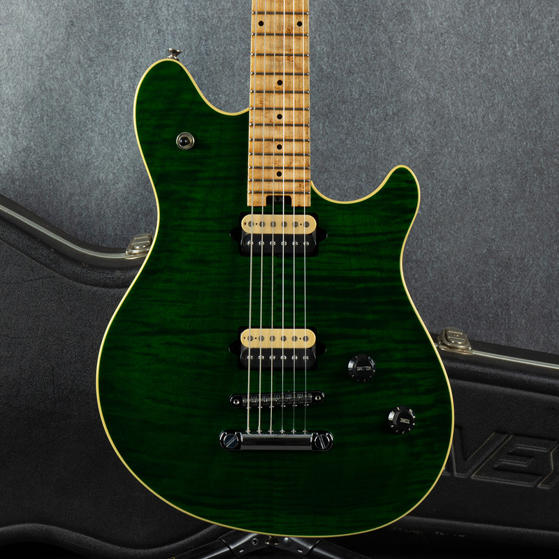 Peavey 1998 Wolfgang USA Hardtail - Lizard Green Flame - Hard Case - 2nd Hand
