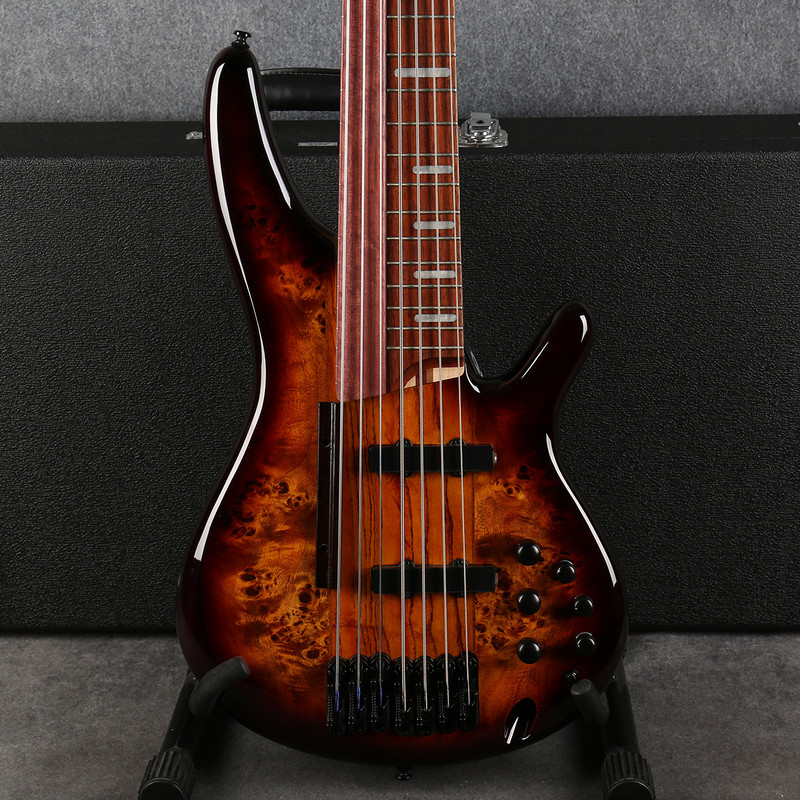 Ibanez Ashula SRAS7 Hybrid Bass - Dragon Eye Burst - Hard Case - 2nd Hand