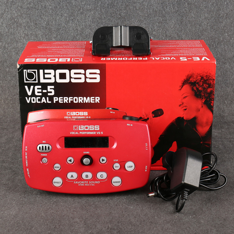 Boss VE-5 Vocal Performer - Red - Box & PSU - 2nd Hand Boss VE-5 Vocal Performer - Red - Box & PSU - 2nd Hand
