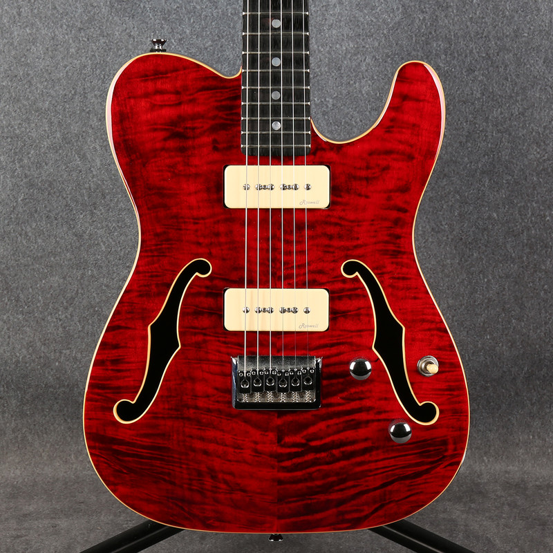 Harley Benton TE-90QM - Trans Red - 2nd Hand
