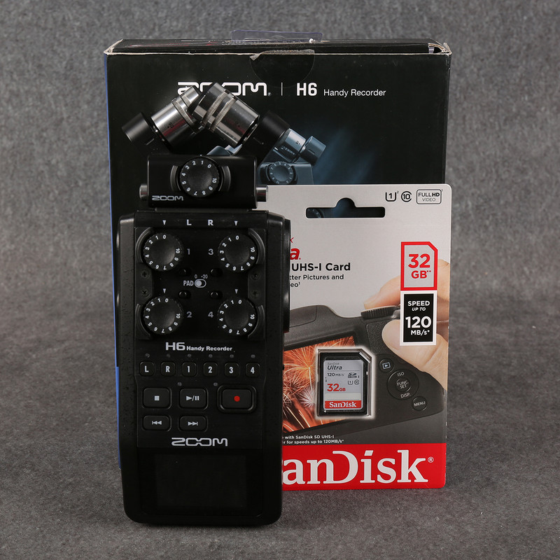 Zoom H6 Handy Recorder - Black - Boxed - 2nd Hand