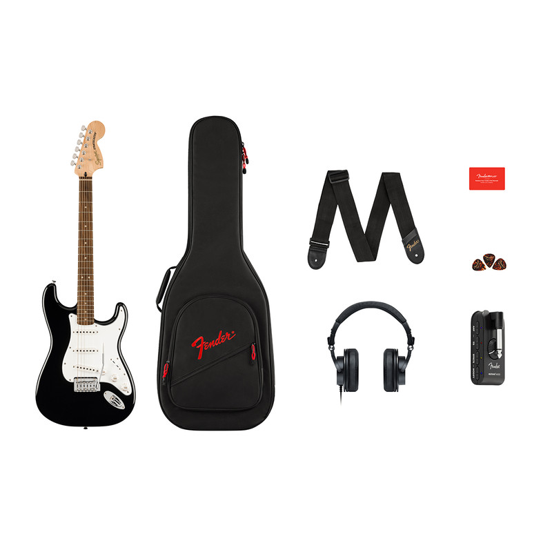 Squier Affinity Series Stratocaster Mustang Micro Pack - Black