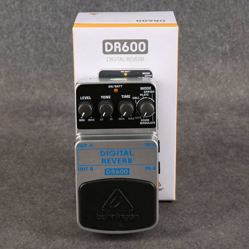 Behringer DR600 Stereo Reverb Pedal - Boxed - 2nd Hand