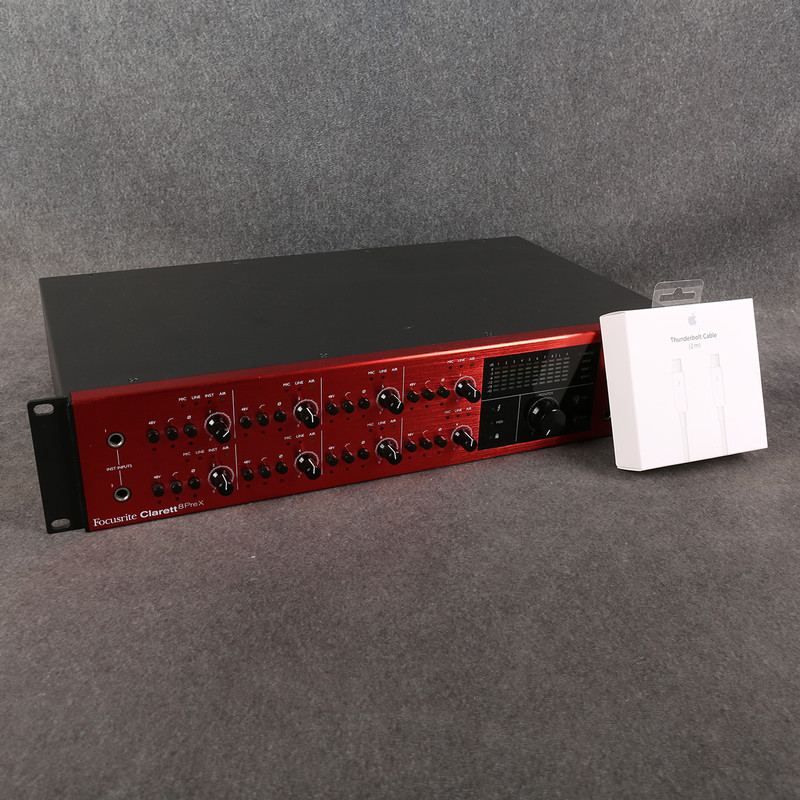 Focusrite Clarett 8PreX Thunderbolt Audio Interface - Cable - 2nd Hand
