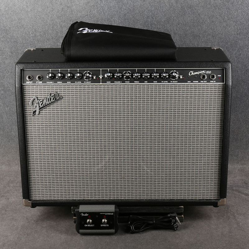 Fender Champion 100 2x12 Combo Amplifier - Footswitch - Cover - 2nd Hand