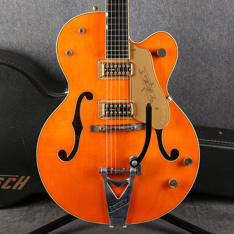 Gretsch G6120T-59 Chet Atkins Hollow Body Vintage Orange Stain - Case - 2nd Hand