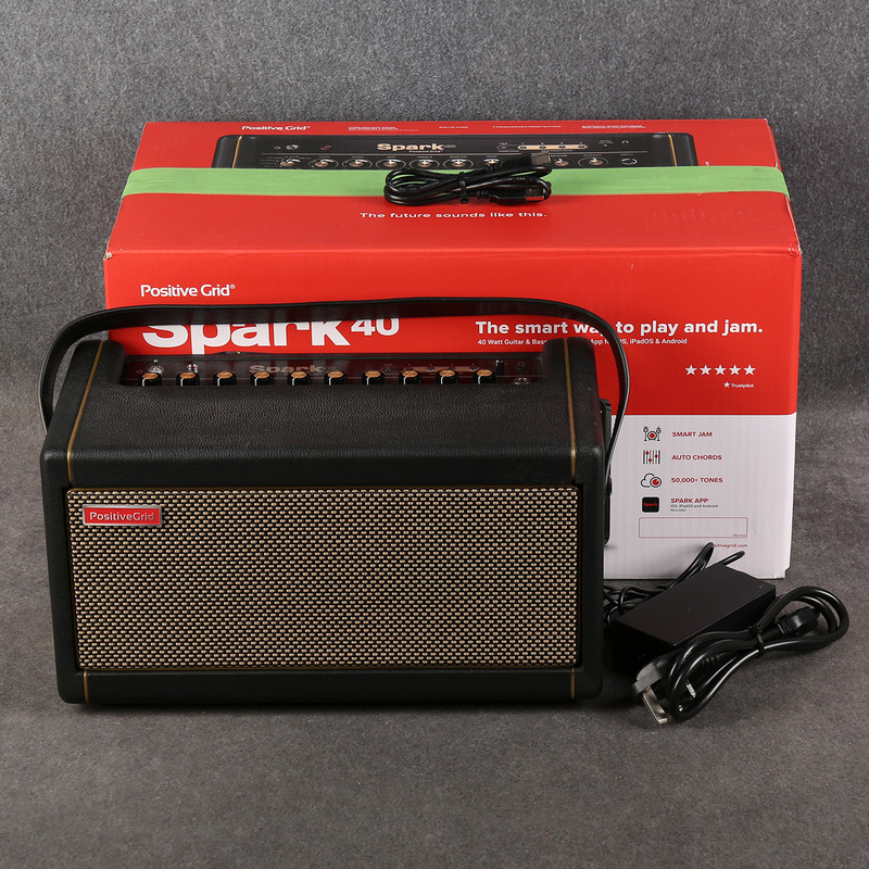 Positive Grid Spark 40w Practice Amp - Box & PSU - 2nd Hand Positive Grid Spark 40w Practice Amp - Box & PSU - 2nd Hand