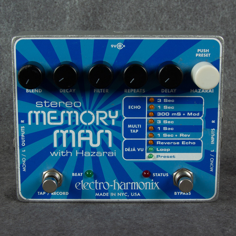 Electro-Harmonix Stereo Memory Man with Hazarai Pedal - 2nd Hand