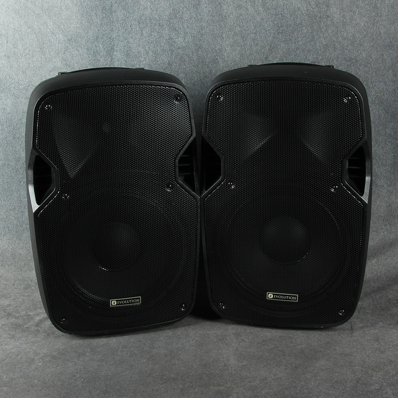 Evolution Audio RZ12A V3 Active PA Speakers - Pair - Cover - 2nd Hand